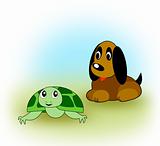 Turtle and Puppy