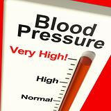 Very High Blood Pressure Showing Hypertension And Stress 