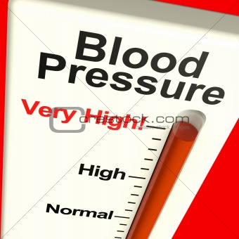 Very High Blood Pressure Showing Hypertension And Stress 