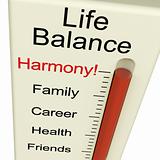 Life Balance Harmony Meter Shows Lifestyle And Job Desires