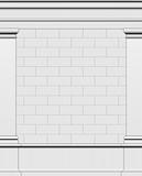 3d render side wall of a typical Greek Roman structure