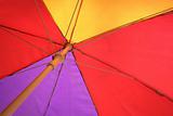 multi coloured umbrella 