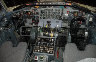 Military airplane cockpit