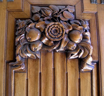Ornate Art Deco Carved Door