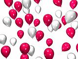 white and pink balloons