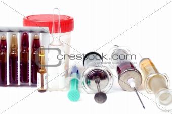 Syringes and ampoules