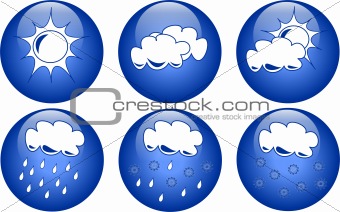 Blue weather icons