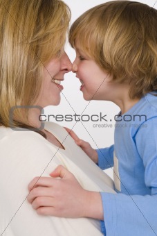 Mother & Son Nose to Nose