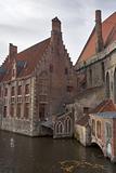 Old houses on a channel in Brugge