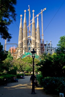 Sagrada Familia cathedral in Barcelona, Spain