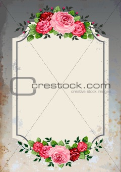 Vintage roses background