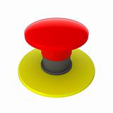 Red button isolated on white