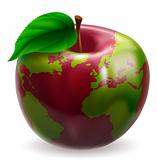 Globe Apple Concept Illustration