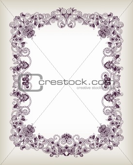 Abstract Floral Frame 3