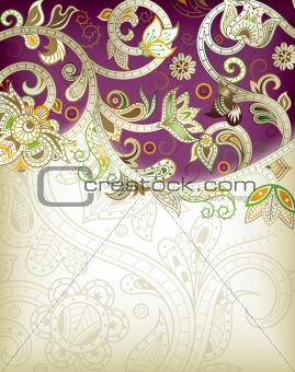 Abstract Purple Floral Background