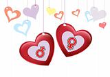 Love Happy Valentine with Gender Icon Illustration in Vector Isolated White Background