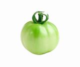 Green Tomato Isolated on White