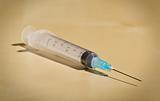 new empty disposable syringe