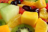 Close up of a fruit salad.