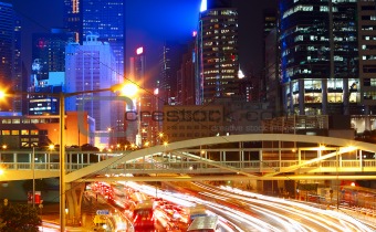 traffic night in city