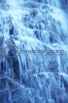 Close-up of waterfall 