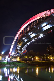 bridge at night in Taipei