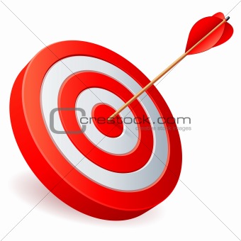 Target with arrow.