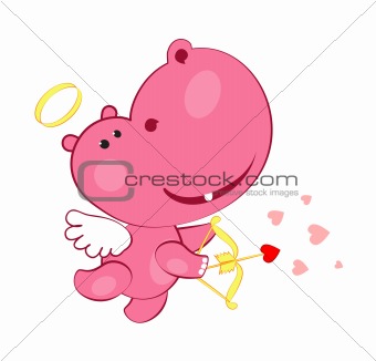 sweet cupid hippopotamus