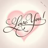 'Love You' hand lettering (vector)