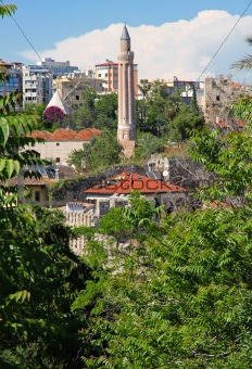 Turkey. Antalya town. Yivli minaret 