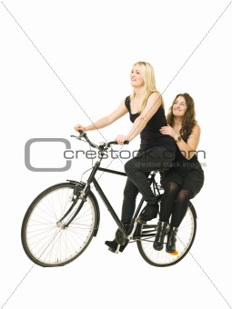 Women on a bicycle