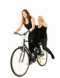 Women on a bicycle