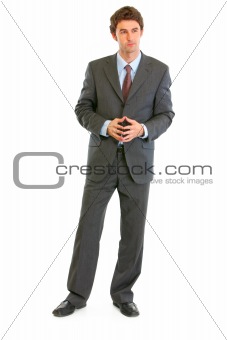 Full length portrait of confident modern businessman
