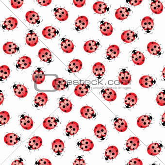 Seamless ladybug pattern