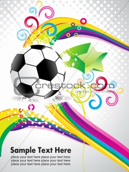abstract wave  background with football