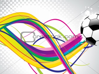 abstract wave background with football
