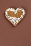 Gingerbread heart on brown