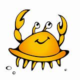 Cartoon yellow crab