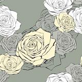 Seamless flower pattern from roses
