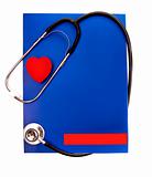 stethoscope and a red heart