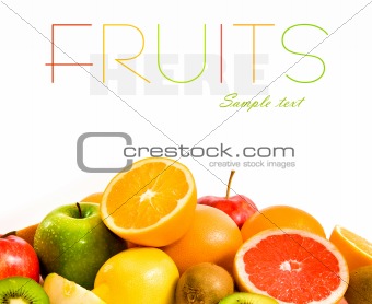 Big assortment of fruits