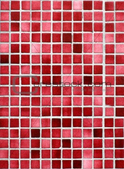 Red and pink small tiles background.
