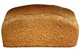 A large healthy wholemeal uncut loaf isolated over white.