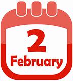 Icon February 2 calendar