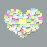 Sticky office post notes confession for valentine's day