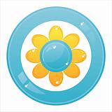 colorful flower button