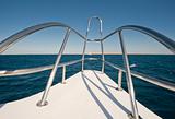 View from a large luxury motor yacht