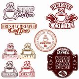 Coffee rubber stamps