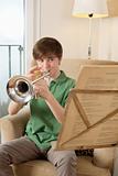 Trumpet practice at home