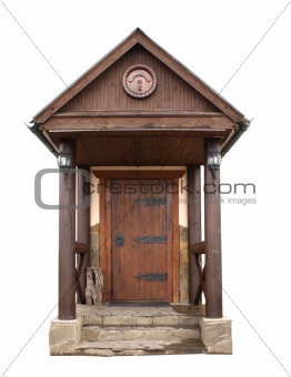 Retro wooden door
